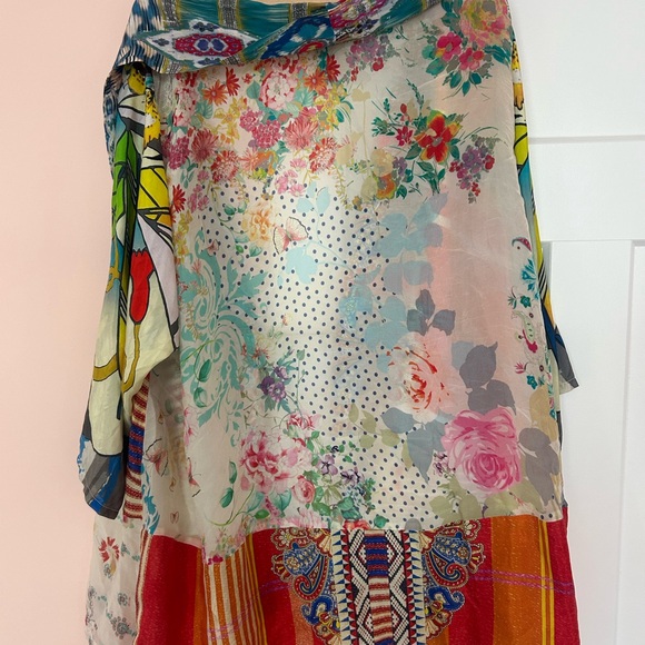Johnny Was Patchwork Floral Embroidered Kimono 100%silk - Picture 8 of 9